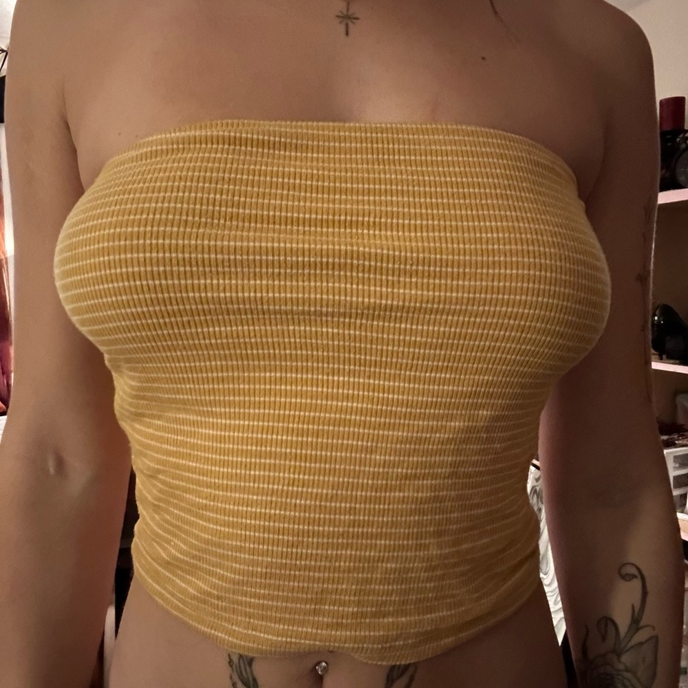 yellow tube top